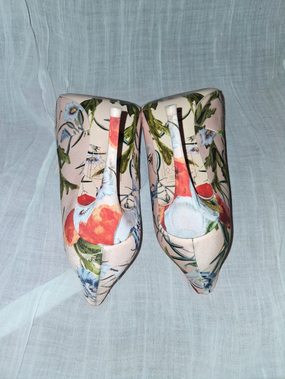 Aldo Blush Pink Floral Pointed-Toe Pumps - Picture 6 of 7
